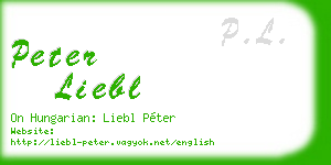 peter liebl business card