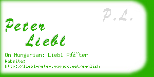 peter liebl business card